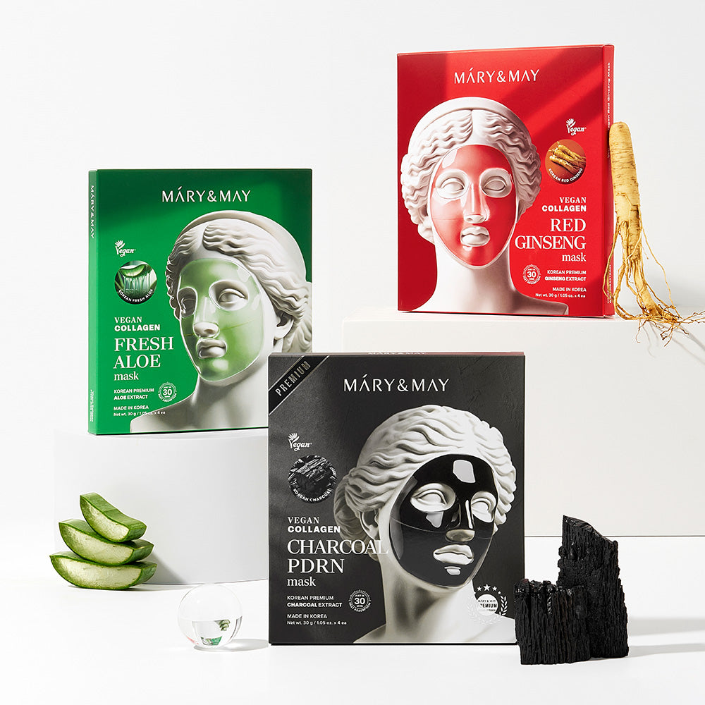 Vegan Collagen Charcoal PDRN Mask (30g x4)