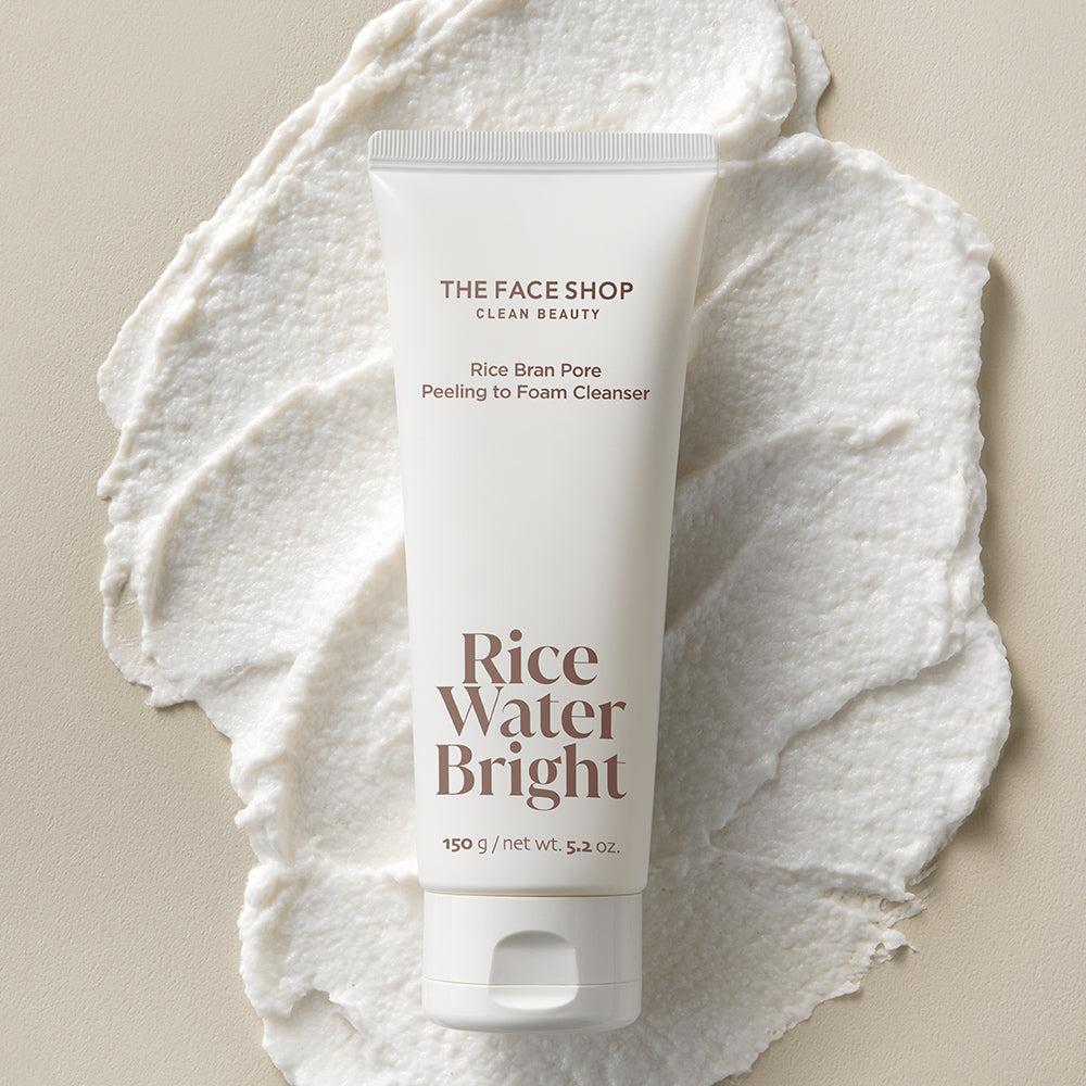RICE WATER BRIGHT Rice Bran Pore Peeling to Foaming Cleanser 150g