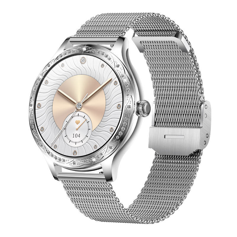 Women’s Smartwatch AK60 with High-Definition Call, Heart Rate, Blood Pressure & Blood Oxygen Monitor, Waterproof Sports Wristband with Step Counter