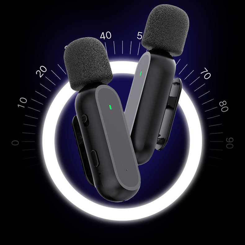 K61 Wireless Lavalier Microphone with Charging Chamber, Noise Reduction Mini Mic for TikTok Live Broadcast & Video Capture