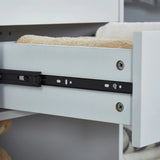 Compact Gray Closet Organizer with Drawers