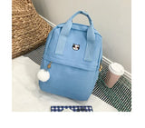 2018 Korean Style Canvas Embroidered Backpack