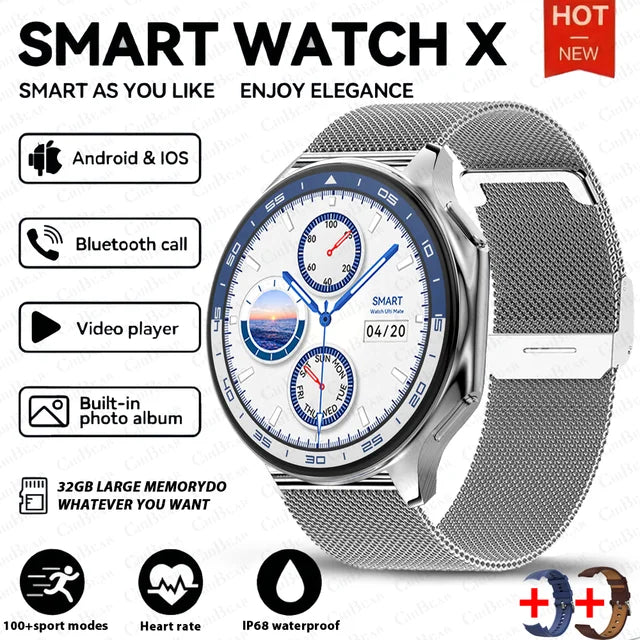 DT Watch X Smartwatch with 4G Large Memory, Waterproof Bluetooth Calling, Local Music & Video Playback