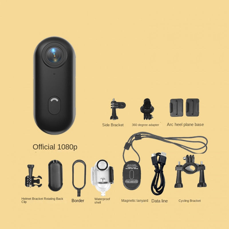 Thumb Bike Camera with Magnetic Back Clip, Mini Sports Action Camera & Thumb Recorder for Cycling, Outdoor Adventure & Pet Monitoring