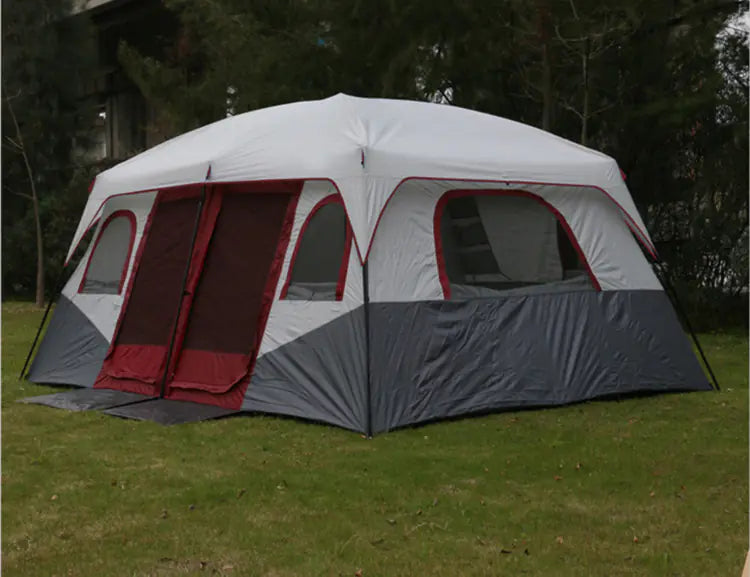New Outdoor Two-Bedroom Camping Tent for 6-12 People