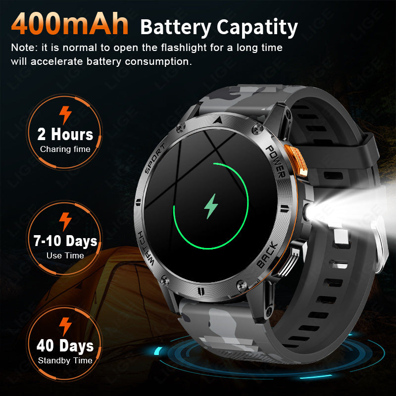 Smart Watch with Bluetooth Call, Multifunctional Sports Fitness Tracker, Long Range Outdoor Smartwatch