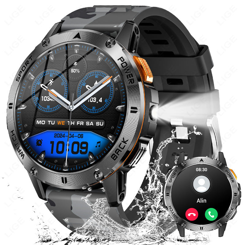 Smart Watch with Bluetooth Call, Multifunctional Sports Fitness Tracker, Long Range Outdoor Smartwatch