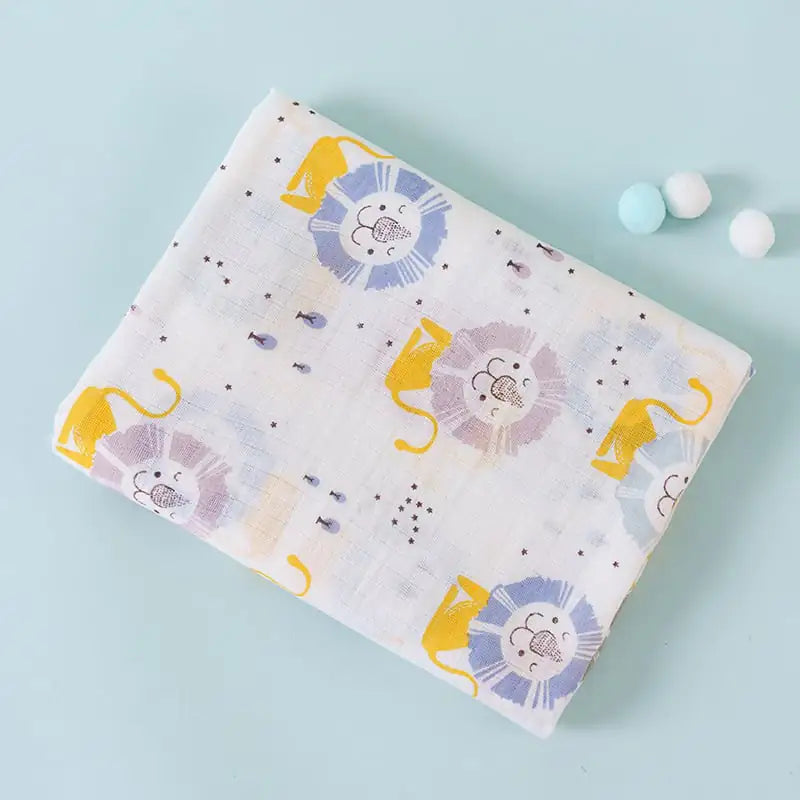 Cotton Double Layer Cartoon Baby Blanket