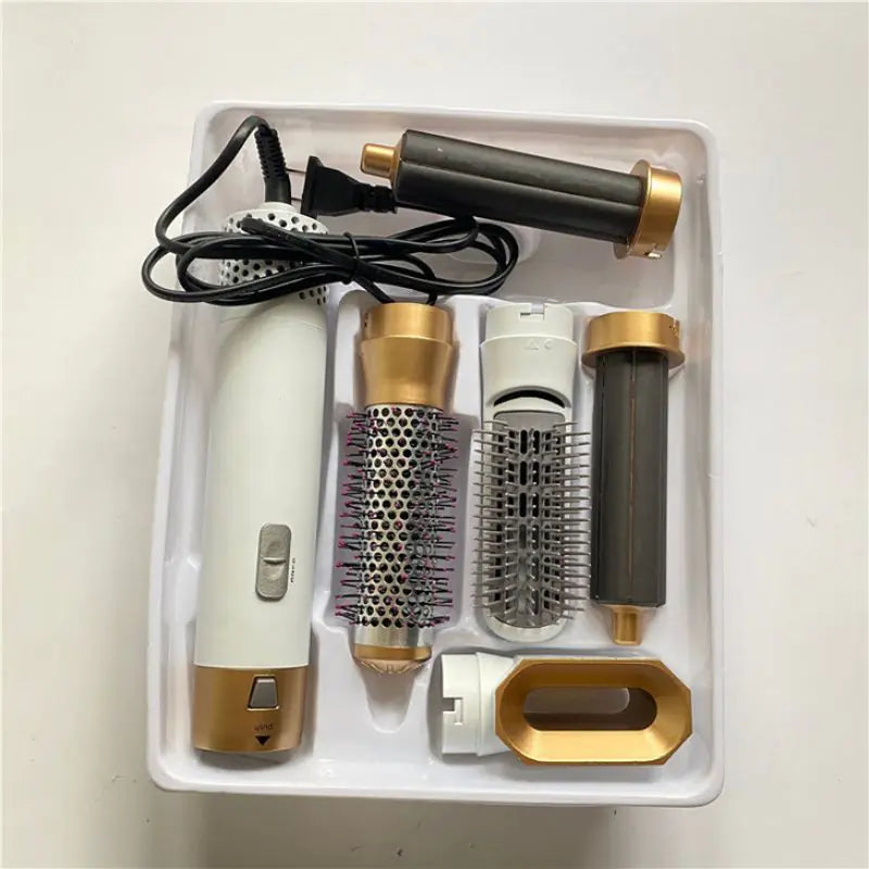 5-in-1 Automatic Hot Air Comb for Curling & Straightening
