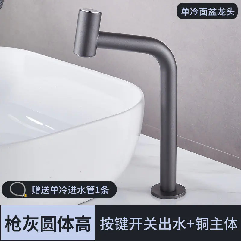 All-Copper Cold Water Faucet for Balcony Basin