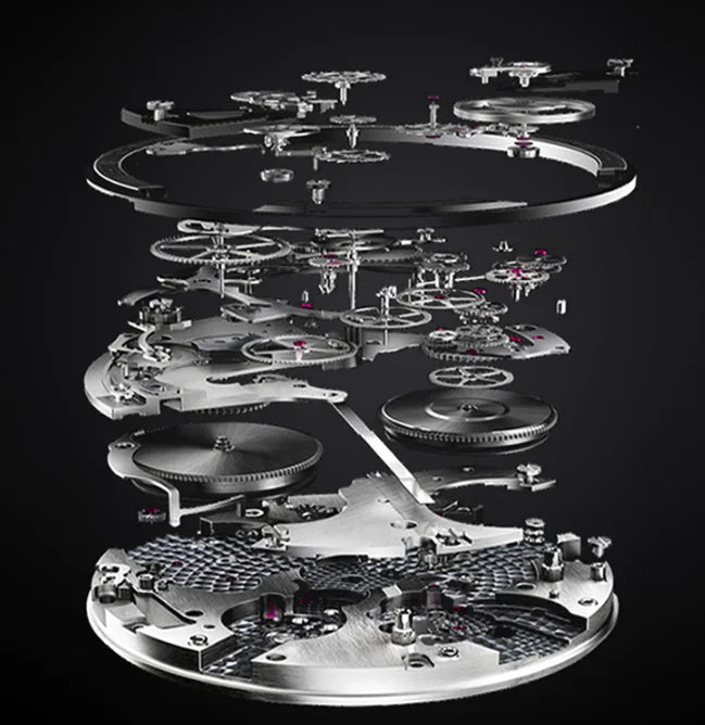 TE37 Wheel Inspired Mechanical Watch with 3D Dial